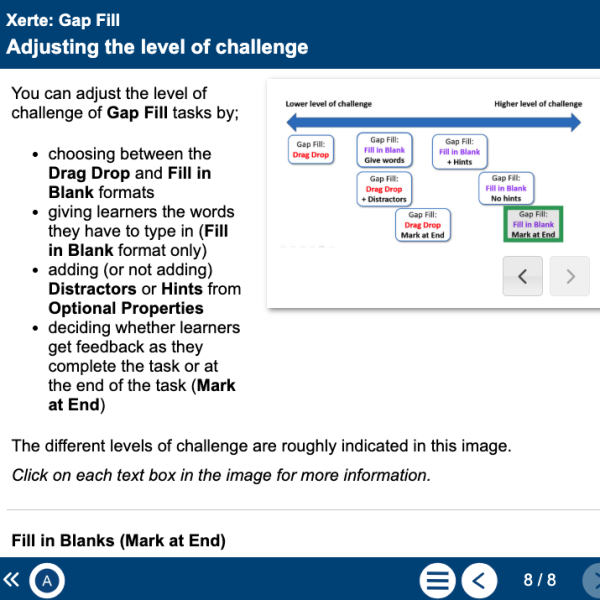 Xerte gap fill